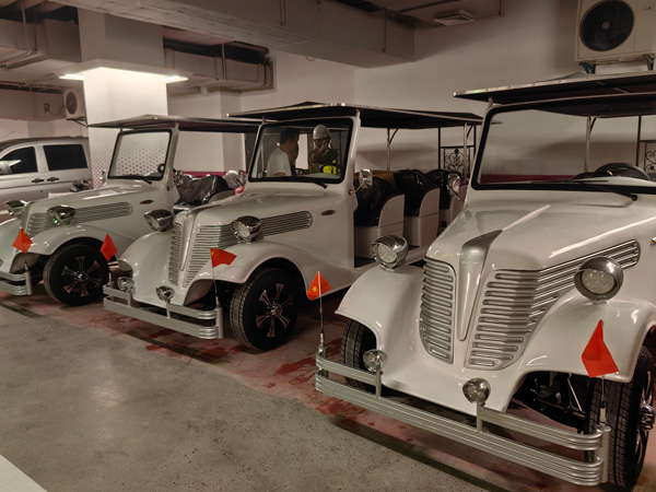 武漢某商場(chǎng)電動(dòng)購(gòu)物擺渡車交車成功